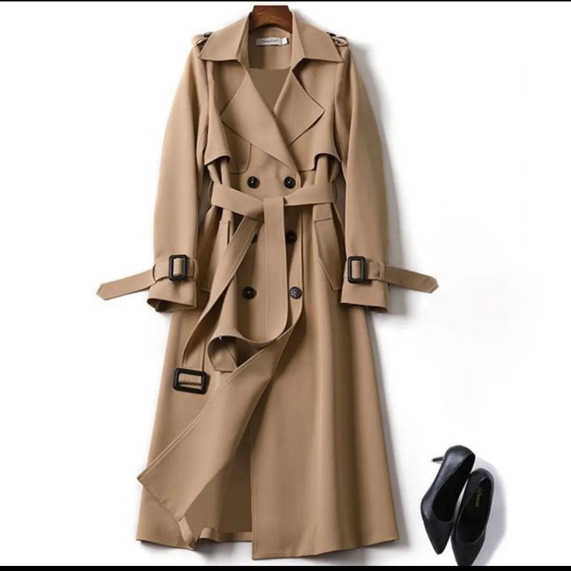 Long Double-Breasted Casual Loose Coat