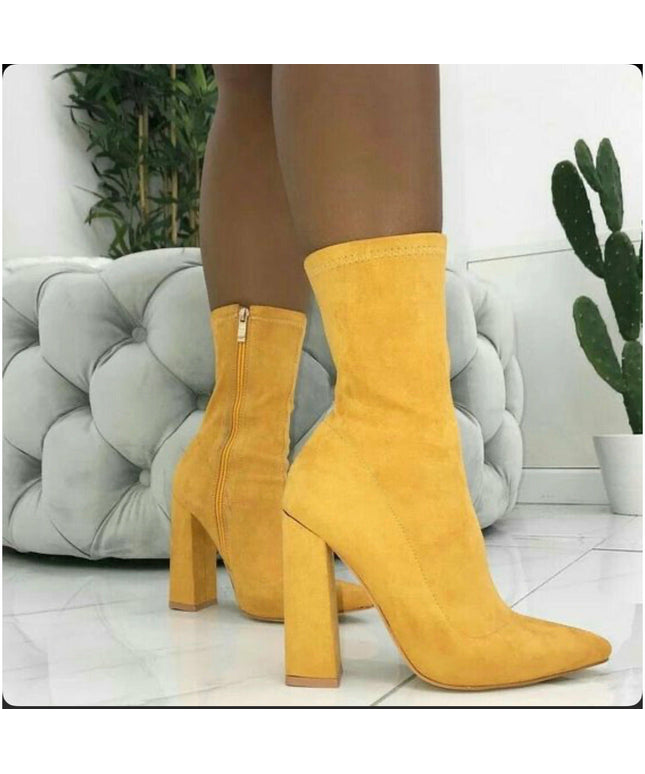 Suede Chanky Ankle Boots