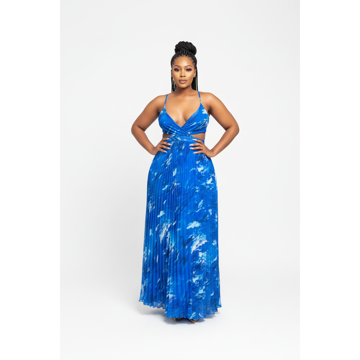 Sleeveless V-Neck Maxi Dress