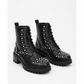 Studded Lace Up Ankle Boots