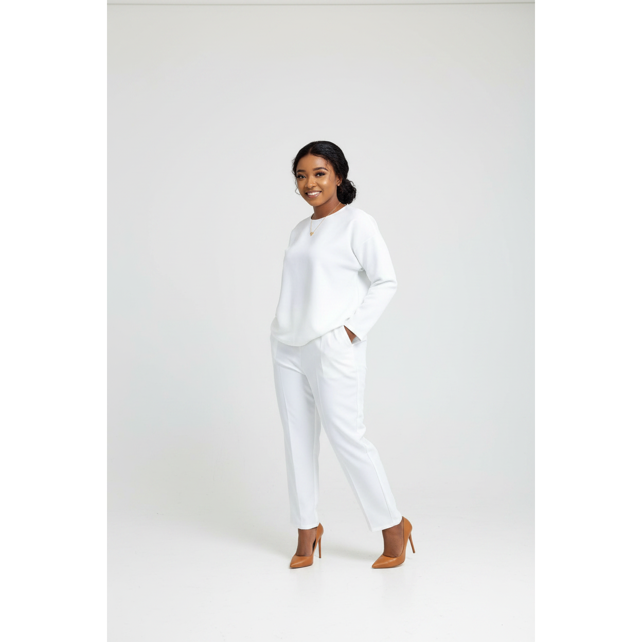Drawstring pants And Top Mujar Set