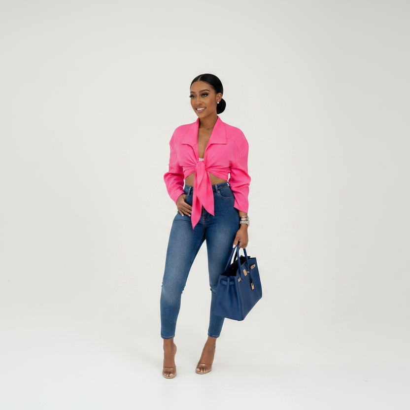 Knotted Blouse Top