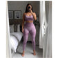 High waisted pant and crop top Gym set