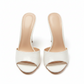 Open teo Gold slip On thin  high sandals