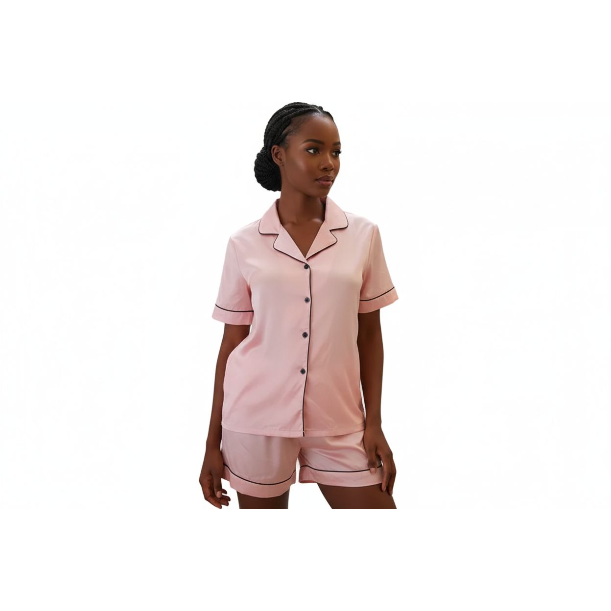 Short Silk Pajamas Set