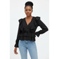 V-Neck Flare Sleeve Blouse