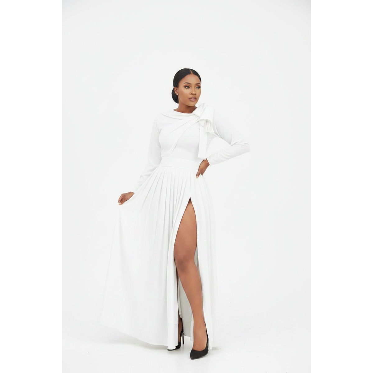 Side Slit Fashion Maxi Dress