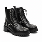 Studded Lace Up Ankle Boots