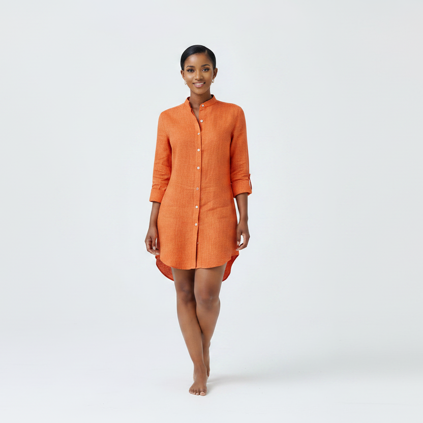 Chinese Collar Long Shirt