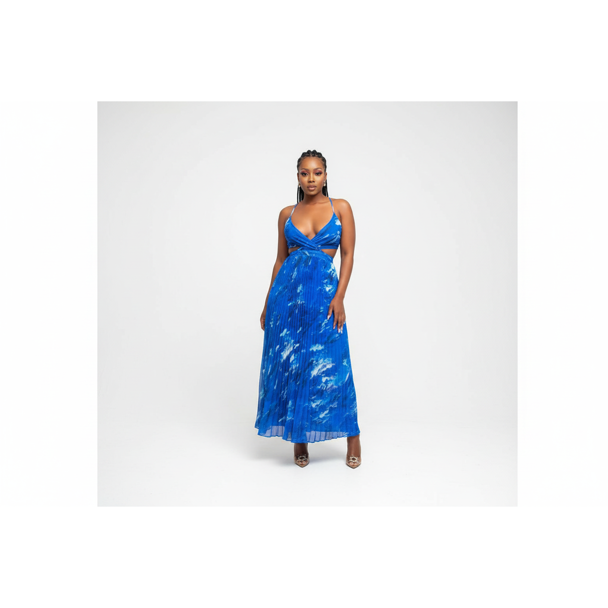 Sleeveless V-Neck Maxi Dress
