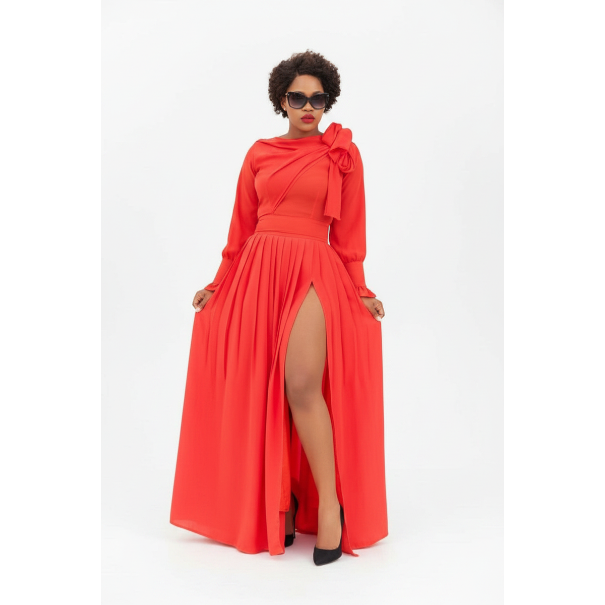 Side Slit Fashion Maxi Dress