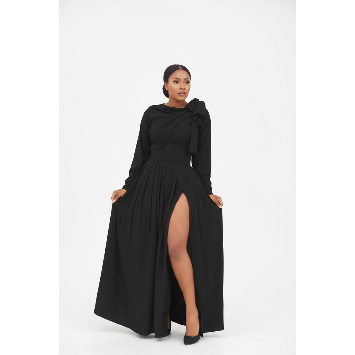 Side Slit Fashion Maxi Dress