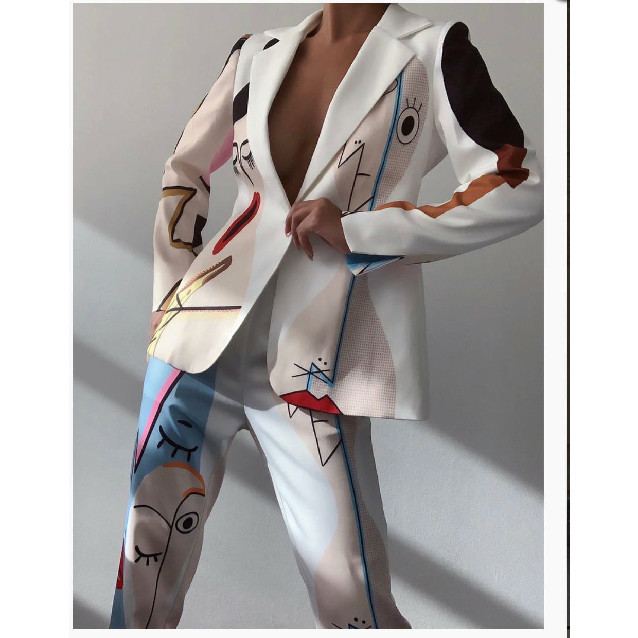 Cartoon Print Twin Set YELLOW SUB TRADING cartoon-print-twin-set-yellow-sub-trading