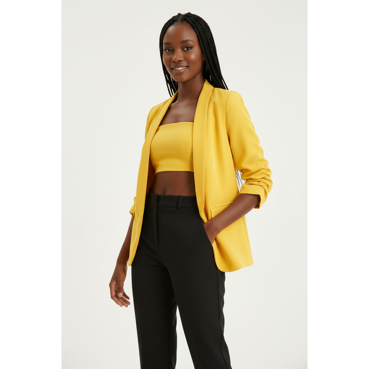 Three Quarter Sleeve Regular Fit Formal Blazer