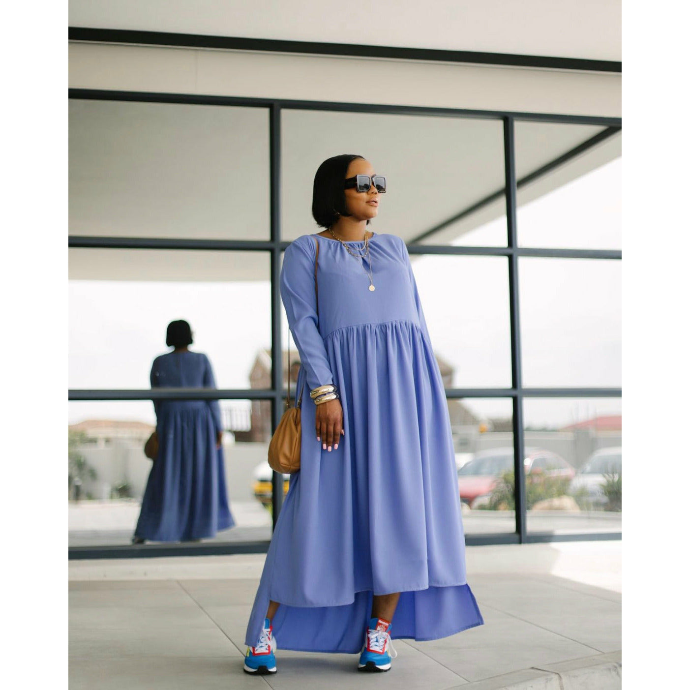 Long Sleeve Bubble Vintage Dress.