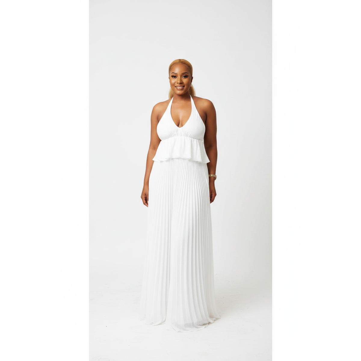 High Waisted Palazzo Pants and Crop Top Set