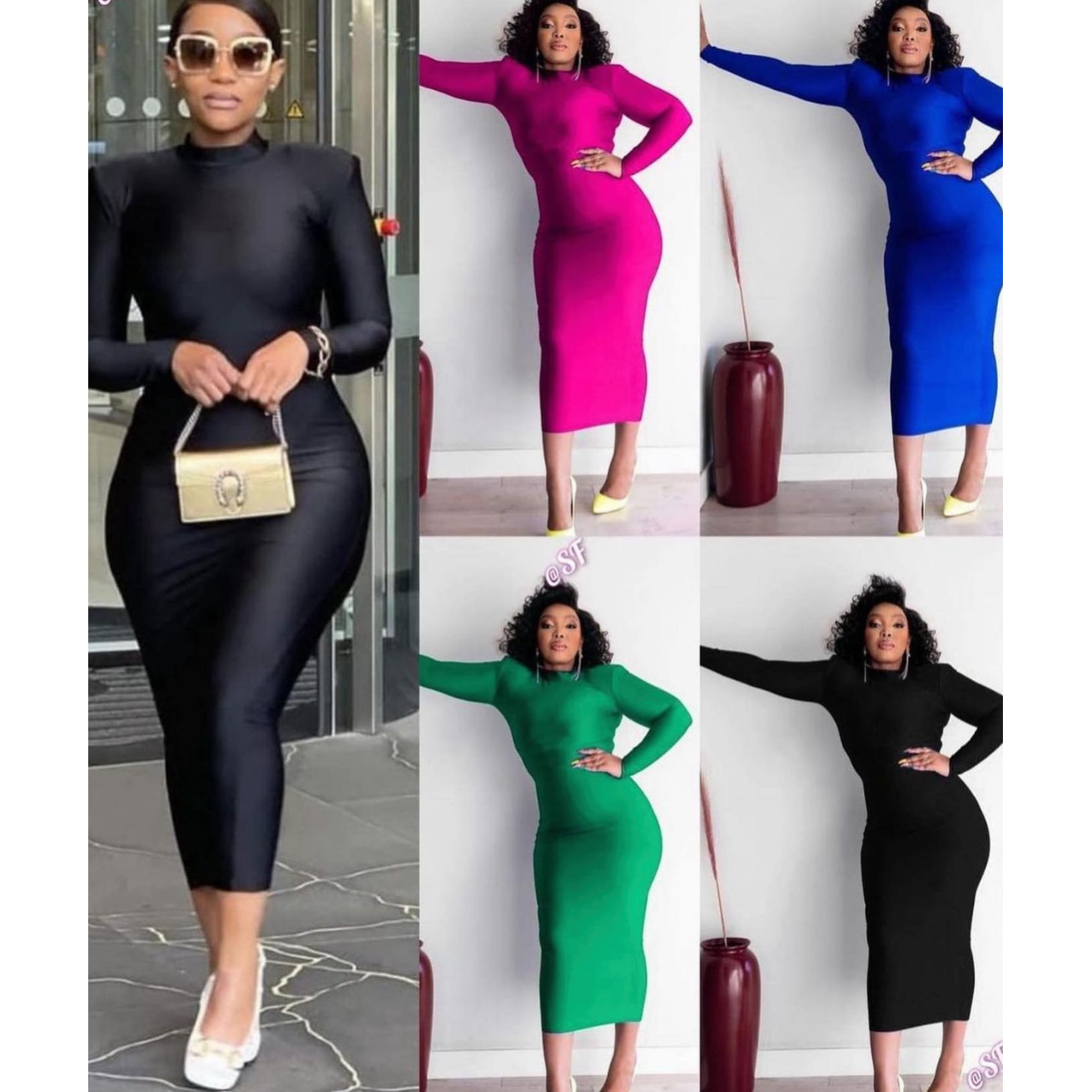 Long Sleeve Long Bodycon Dress