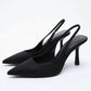 Pointed Toe Short Heel Mules