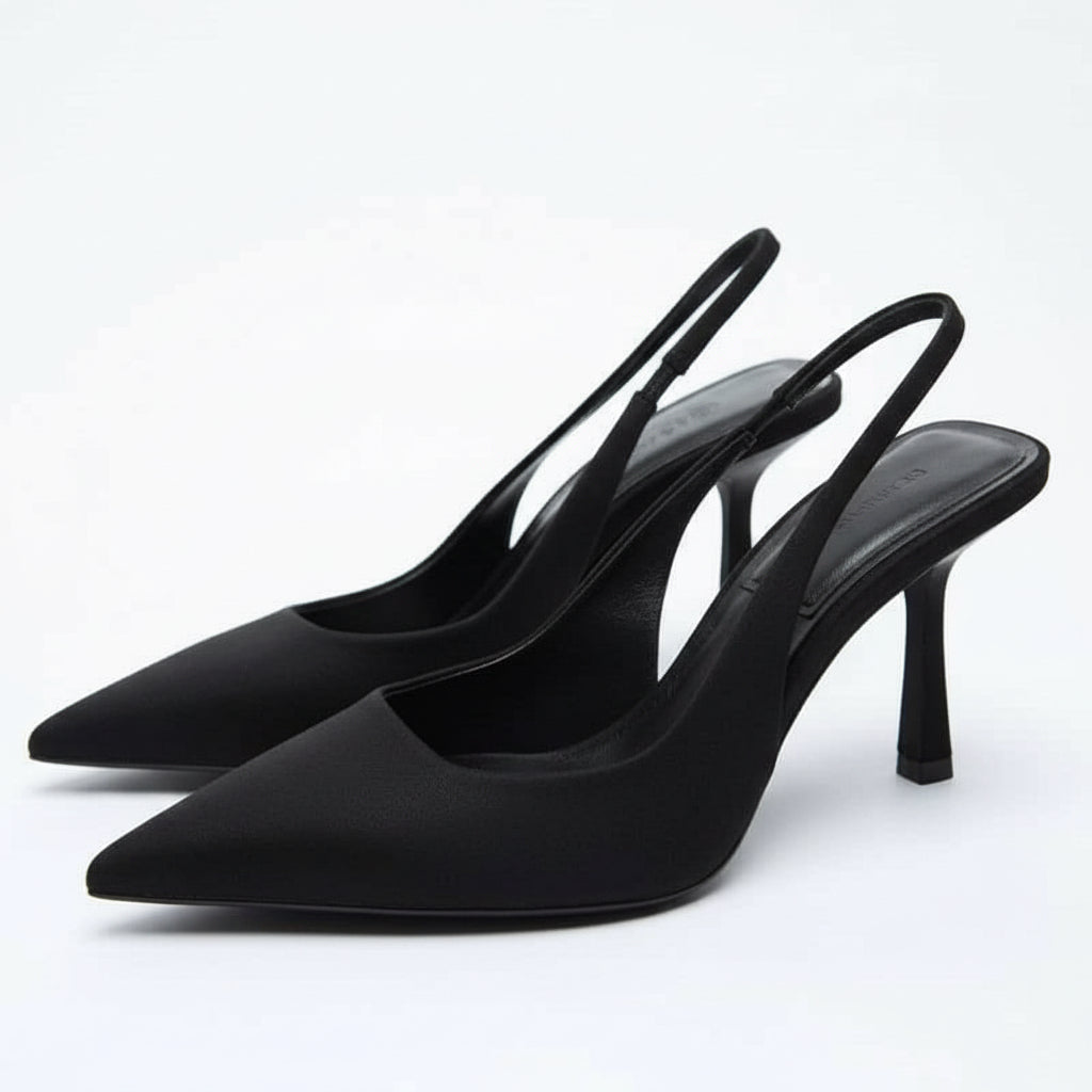 Pointed Toe Short Heel Mules