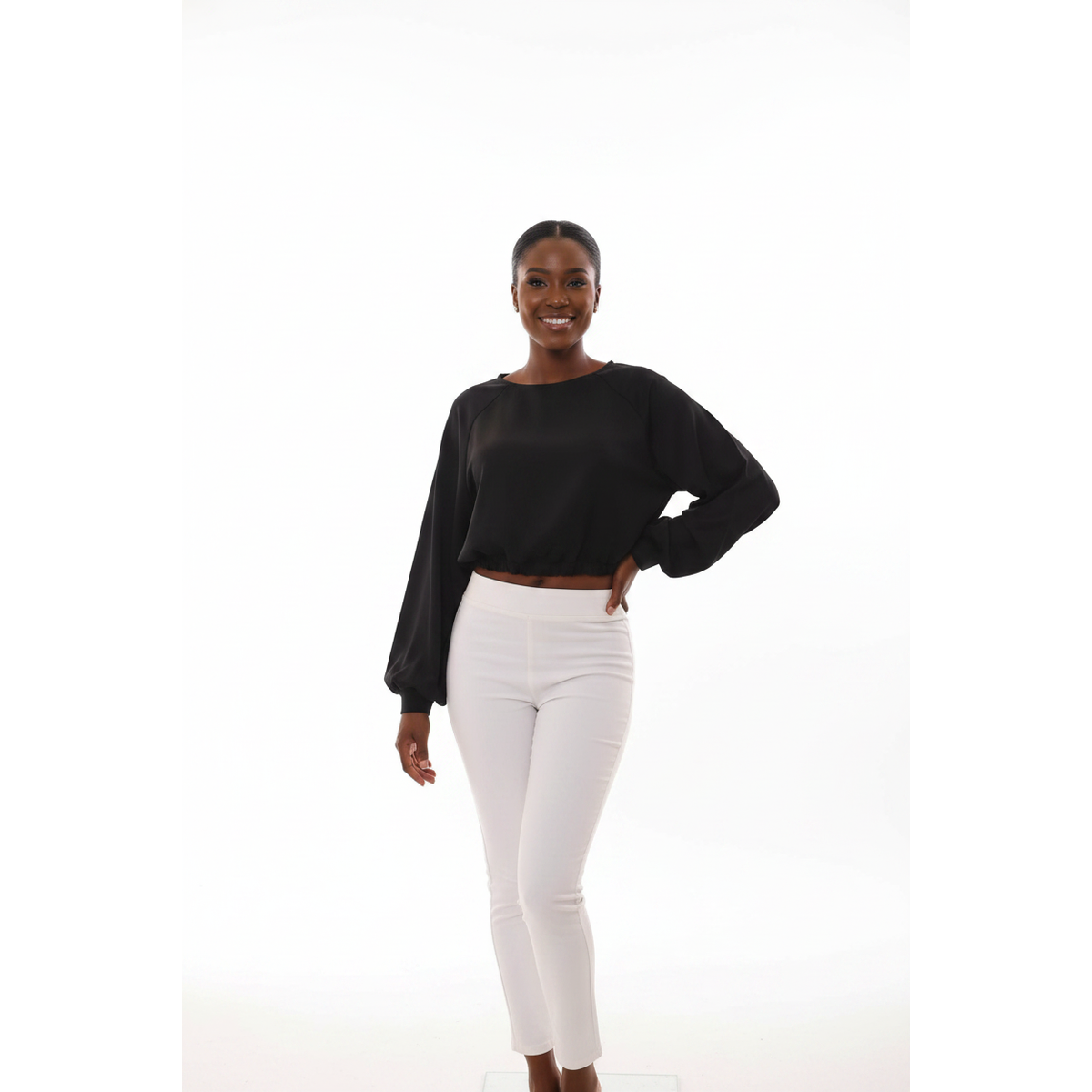 Round Neck Long Sleeve Top