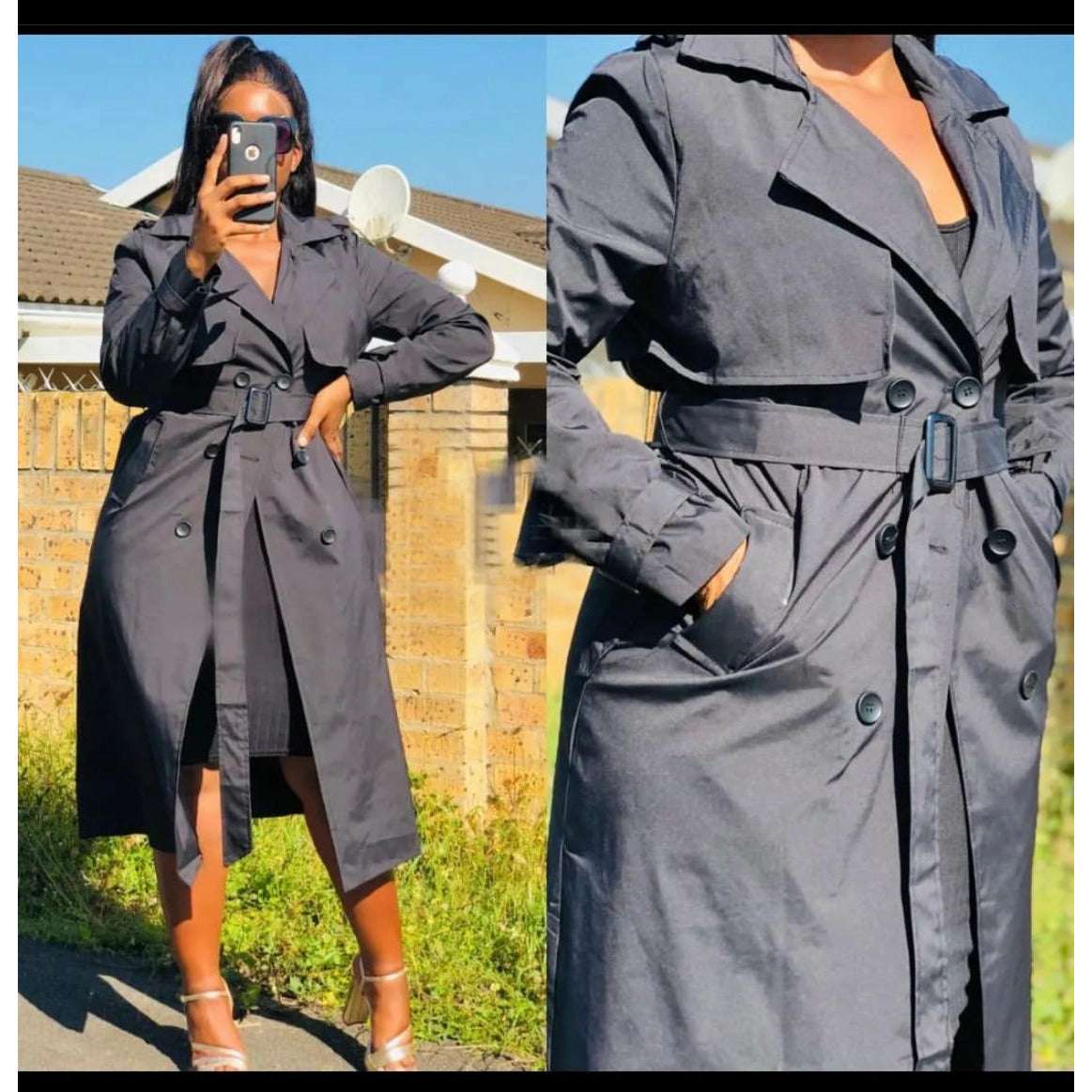 Long Double-Breasted Casual Loose Coat