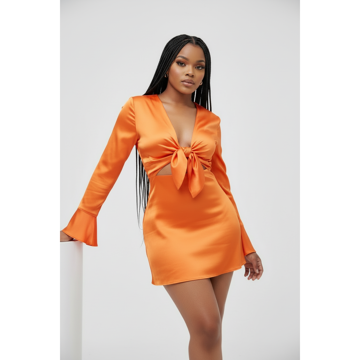 Sexy Long Sleeve Hollow Out Bodycon Dress
