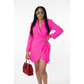 Wrap Long Sleeve Mini Dress