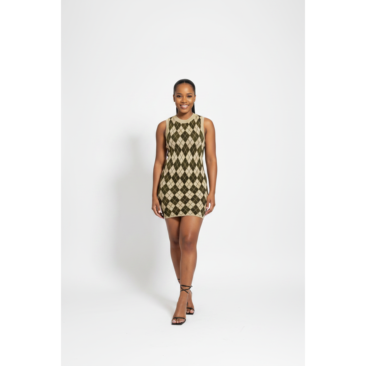 Round Neck Sleeveless Mini Dress