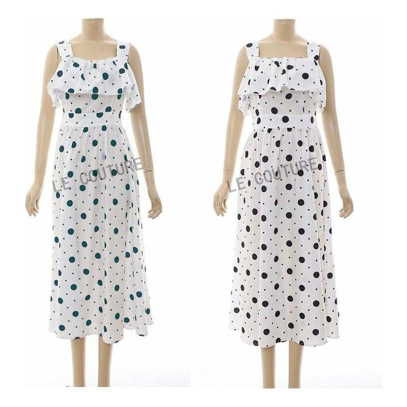 Sleeveless Polka Dot Dress