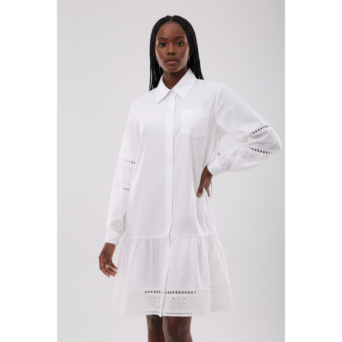 Women's Button Detail Shirt Dress | Casual Midi Dress in 5 Colours