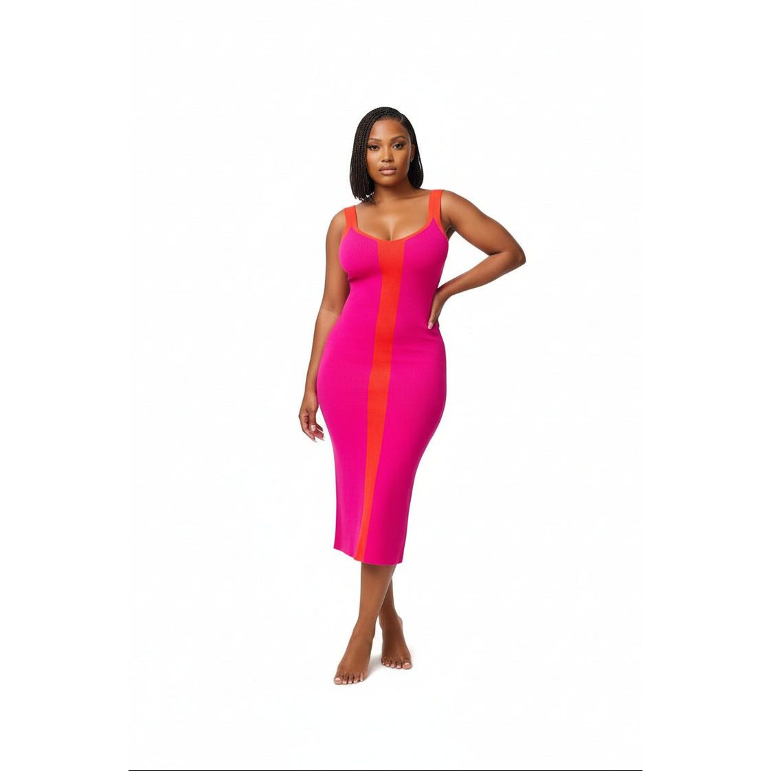 Sleeveless Back Split Dress