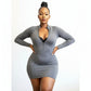Zipper Bodycon Dress