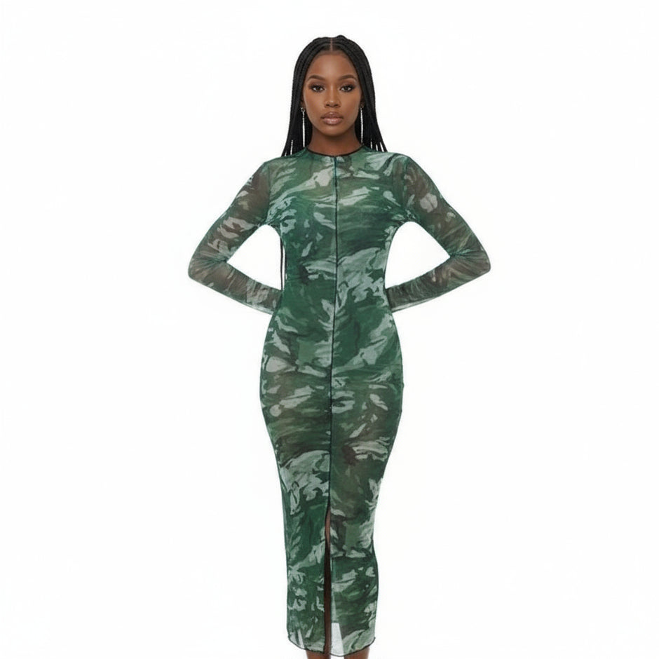 See-Through Bodycon Dress