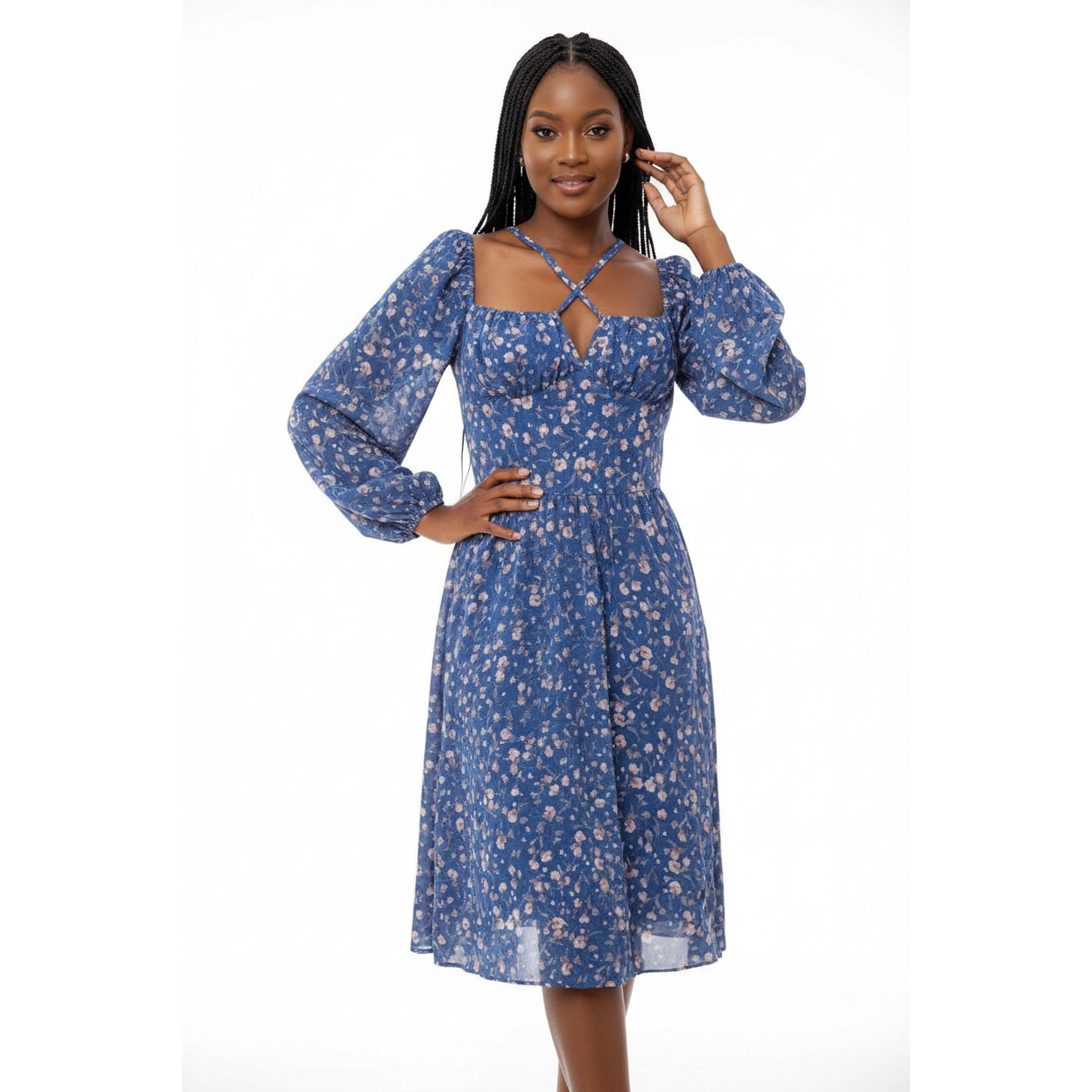 Floral Print Mini Dress