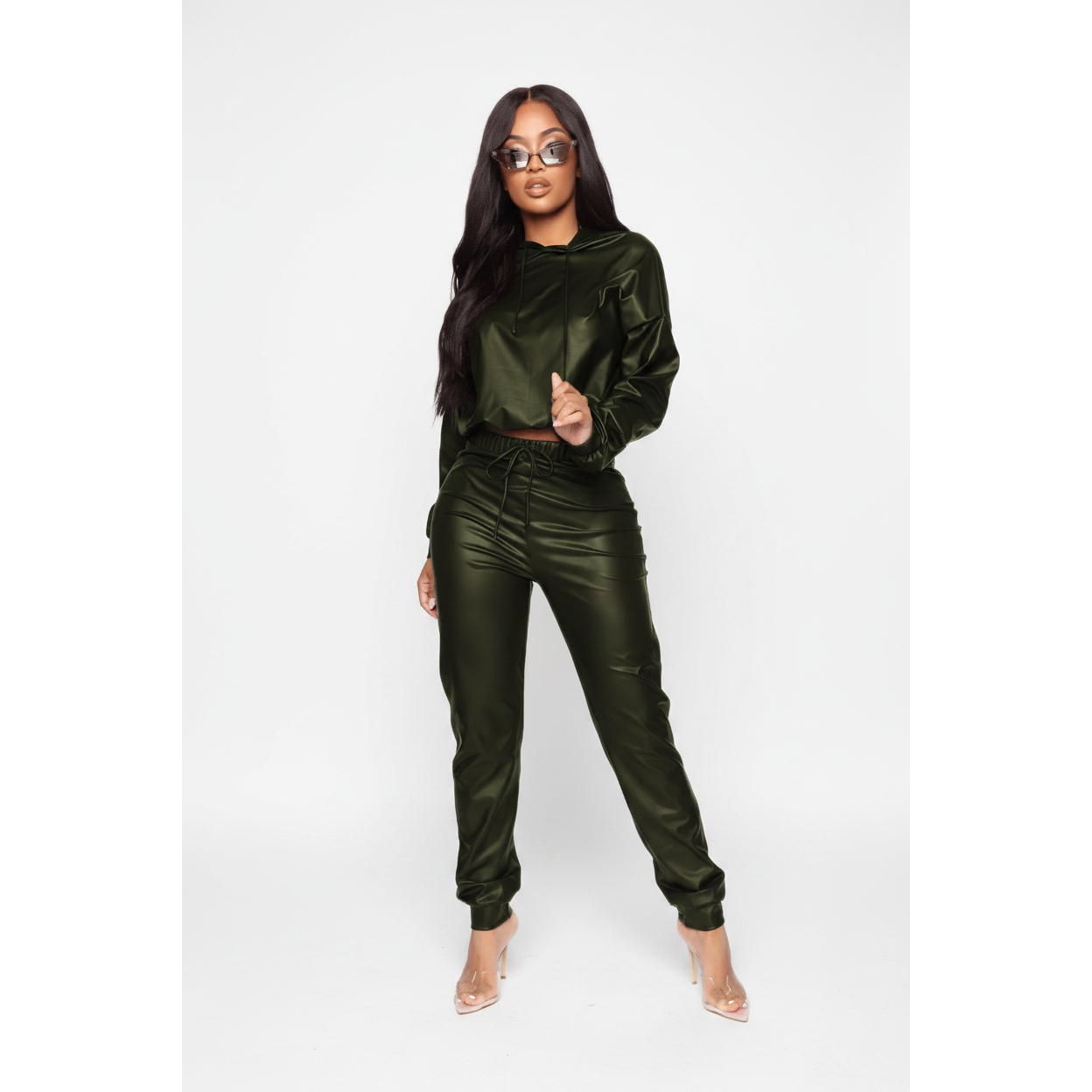 Hooded Faux Two Piece Sets