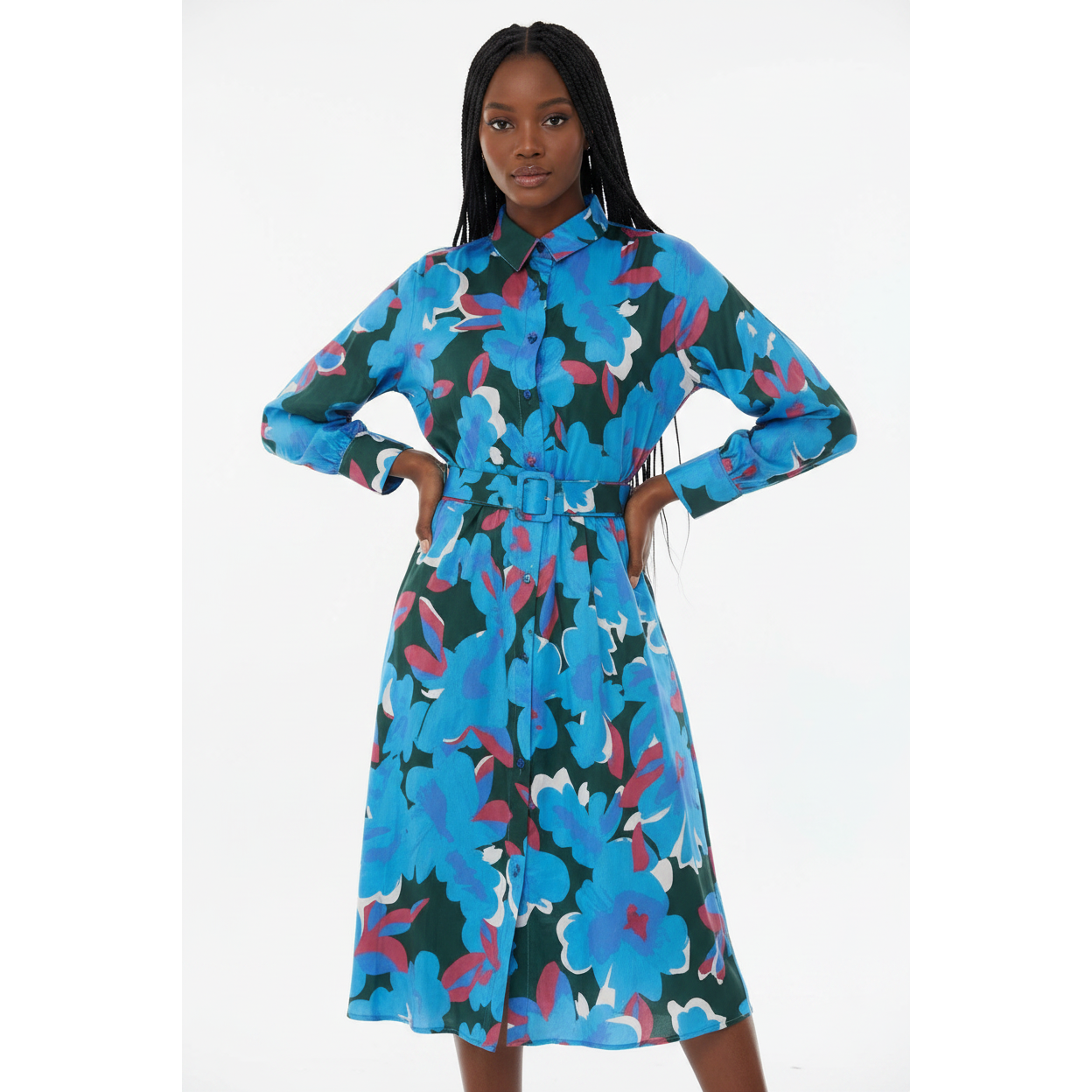 Floral Print Midi Dress