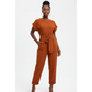 Vintage Fashion Short Sleeve Jumpsuit