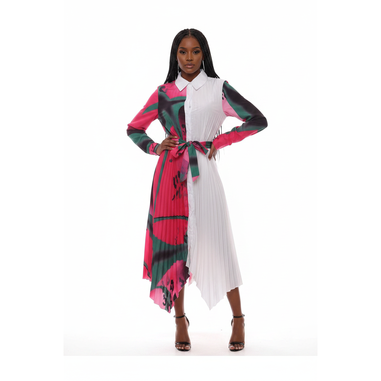Floral Print Vintage Fashion Dress