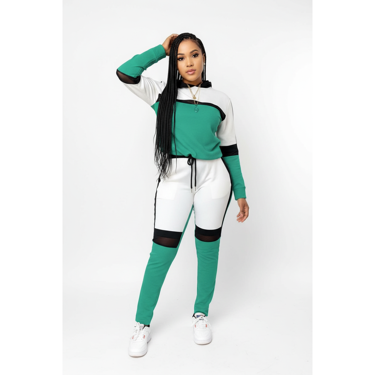 Women’s Hooded Two-Piece Tracksuit Set