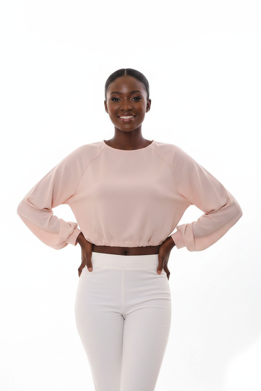 Round Neck Long Sleeve Top