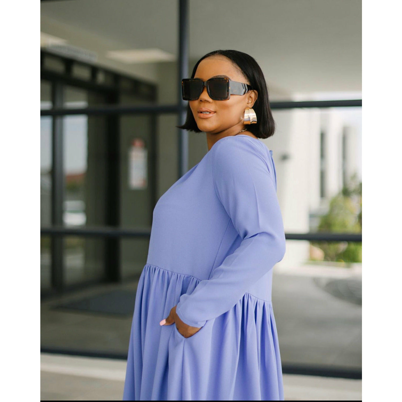 Long Sleeve Bubble Vintage Dress.