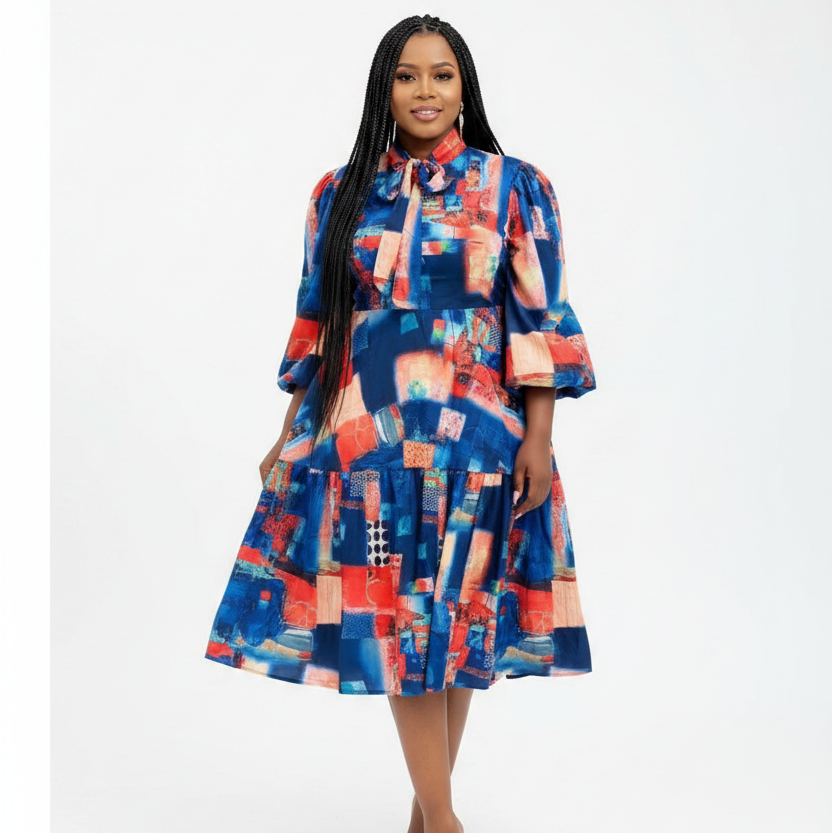 Floral Print Midi Dress