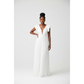 V-Neck  Sealed Design Wide Maxi Dress
