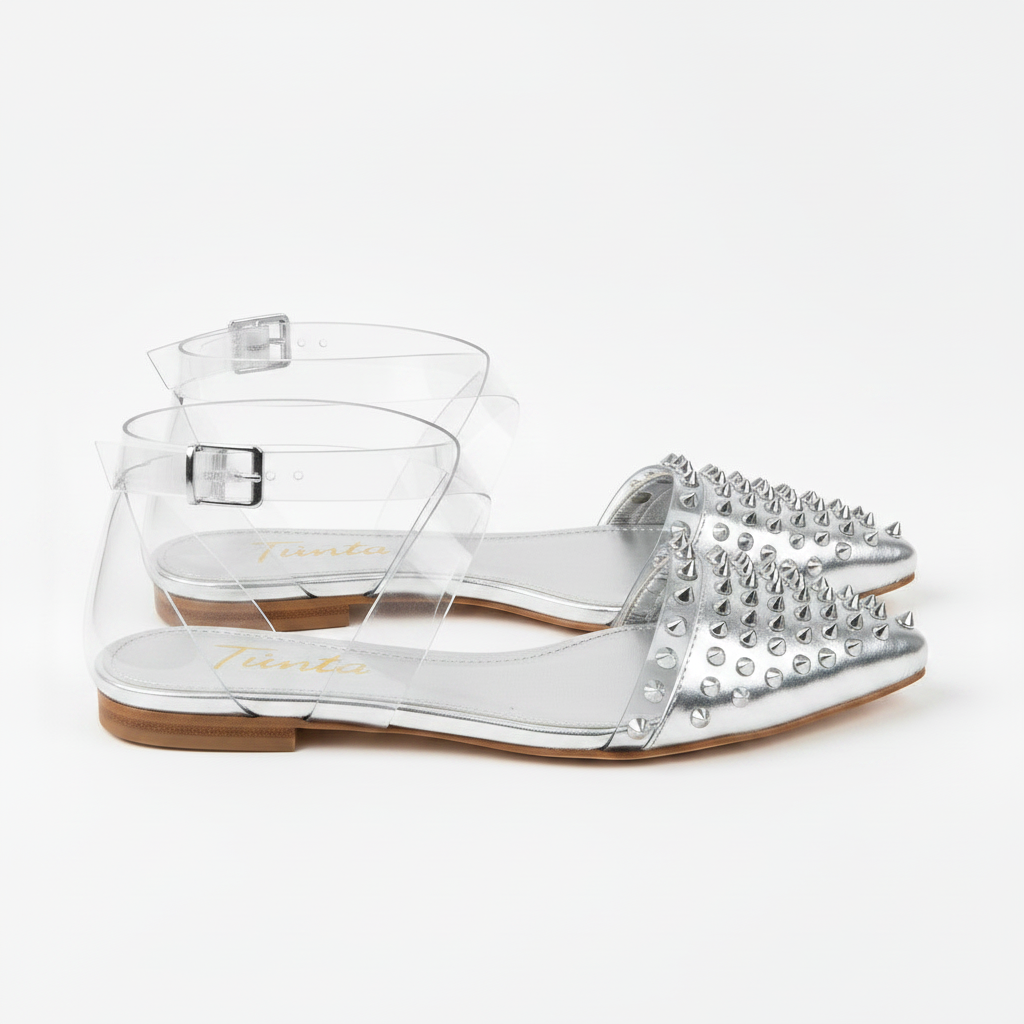 Pointed Toe Studded Mules