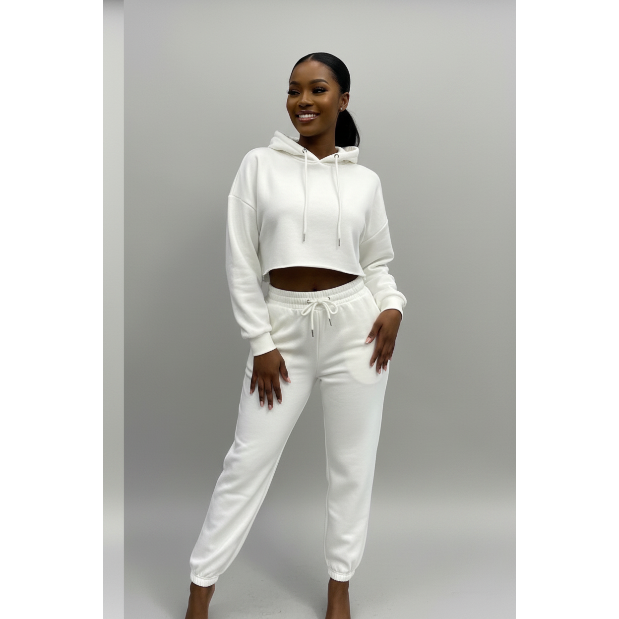 Hooded Top & Pants Tracksuit Set
