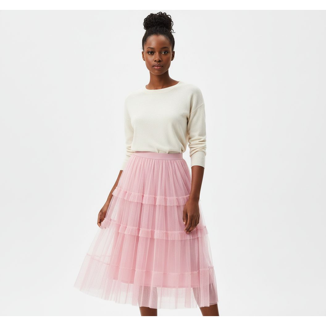Patchwork Plain Tulle Skirts