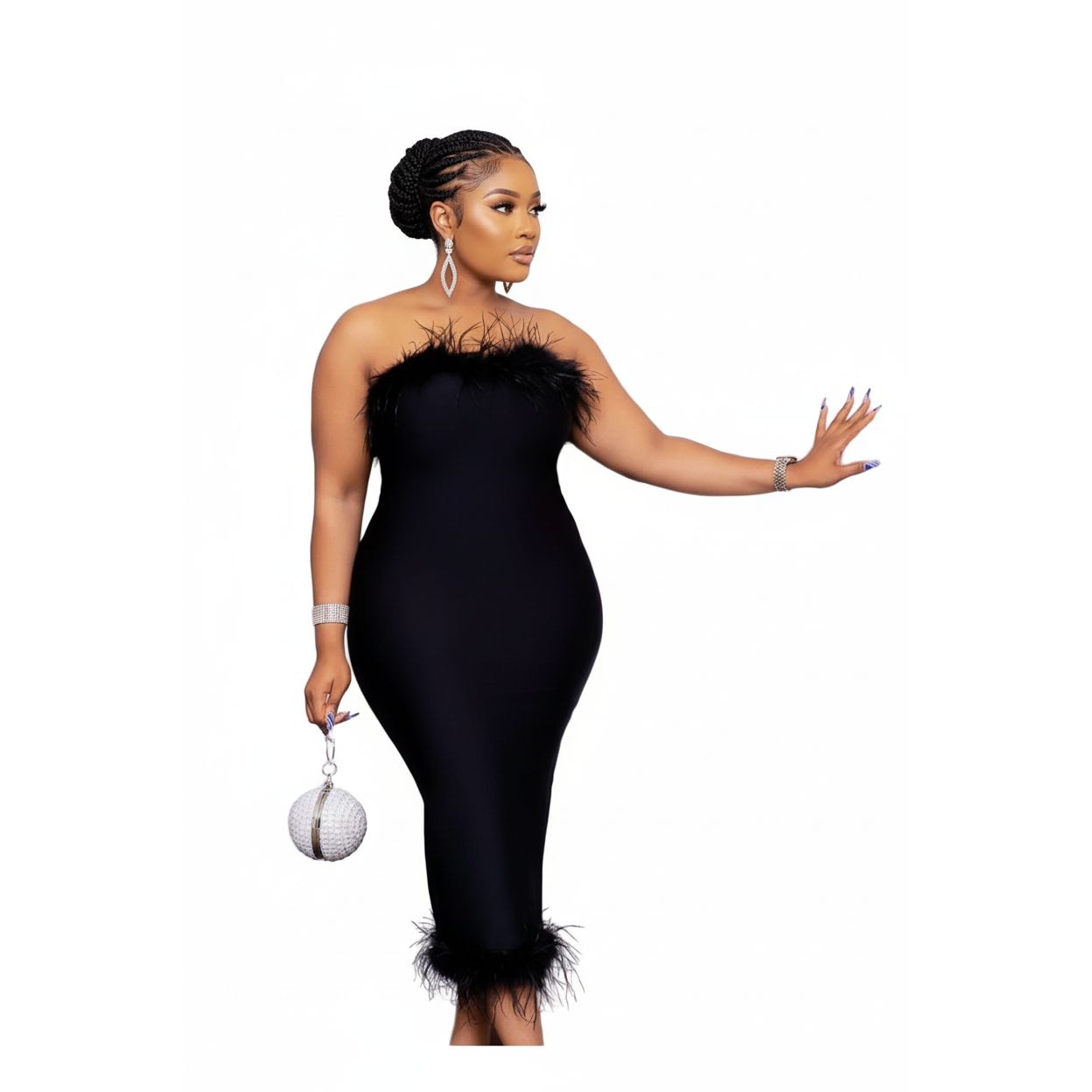 Feather Bandage Dress