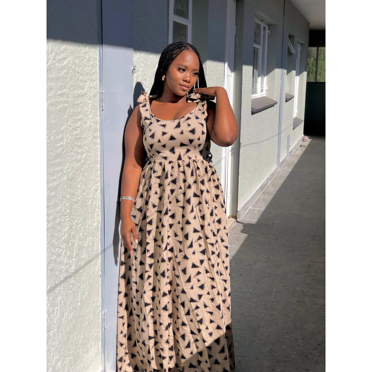 Tie Shoulder Maxi Dress – YELLOW SUB TRADING