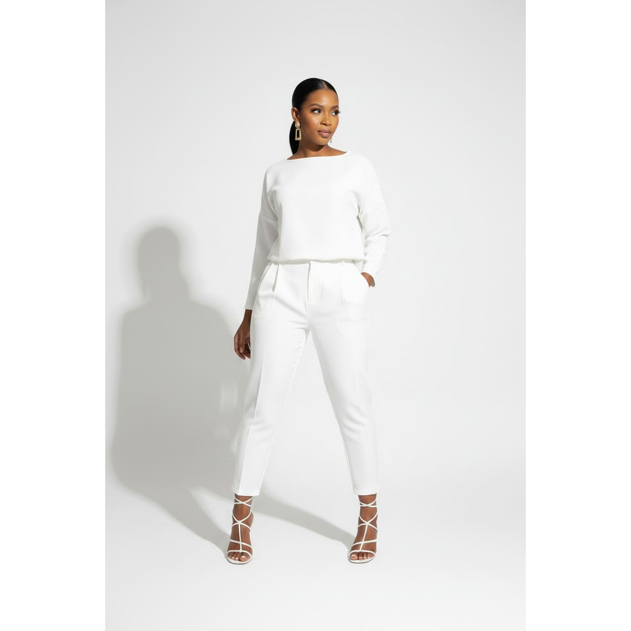 Drawstring pants And Top Mujar Set