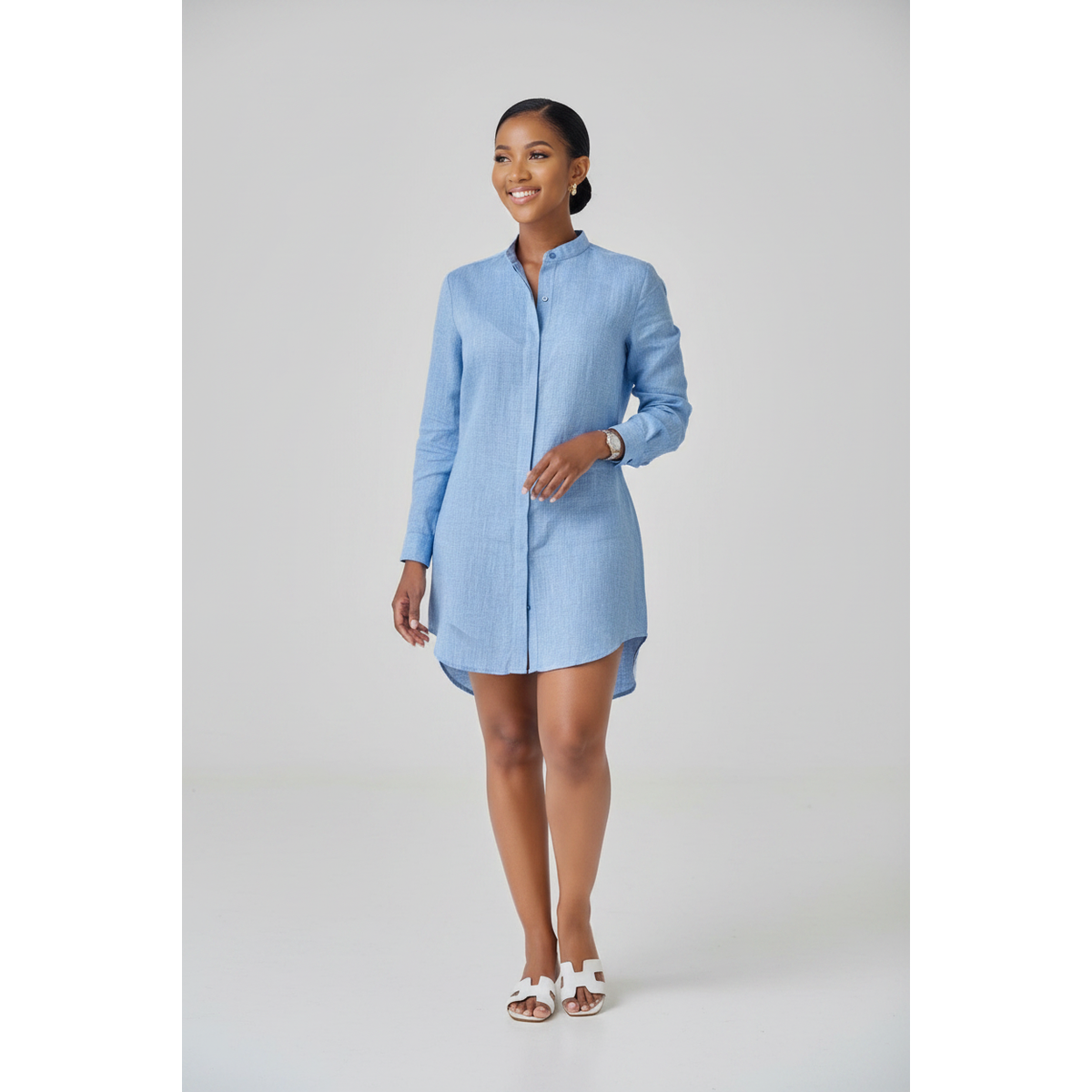 Chinese Collar Long Shirt